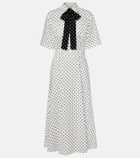 Valentino Polka-dot cotton poplin midi dress