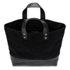 Comme des Garcons Homme Black Canvas and Leather Tote