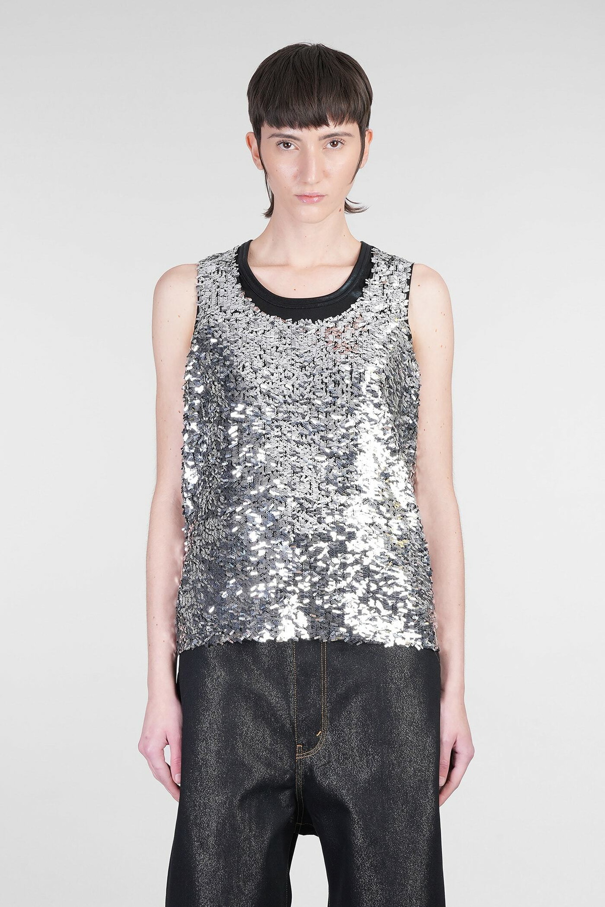 Junya Watanabe Tank Top In Silver Polyester Junya Watanabe