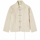 Craig Green Men's Quilted Embroidery Jacket in Beige