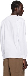 BAPE White ABC Camo Japanese Letters Long Sleeve T-Shirt