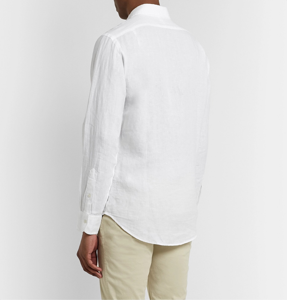 Ralph lauren mens white cheap linen shirt