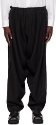 Yohji Yamamoto Black Draped Trousers
