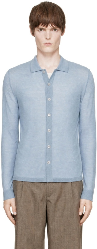 Photo: OUR LEGACY Blue Fall Cardigan
