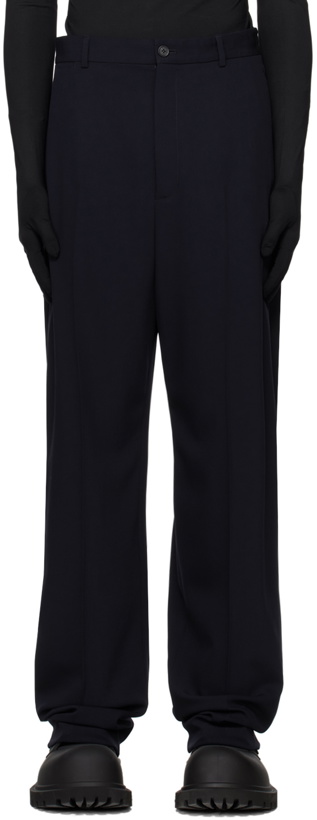 Photo: Balenciaga Navy Tailored Trousers