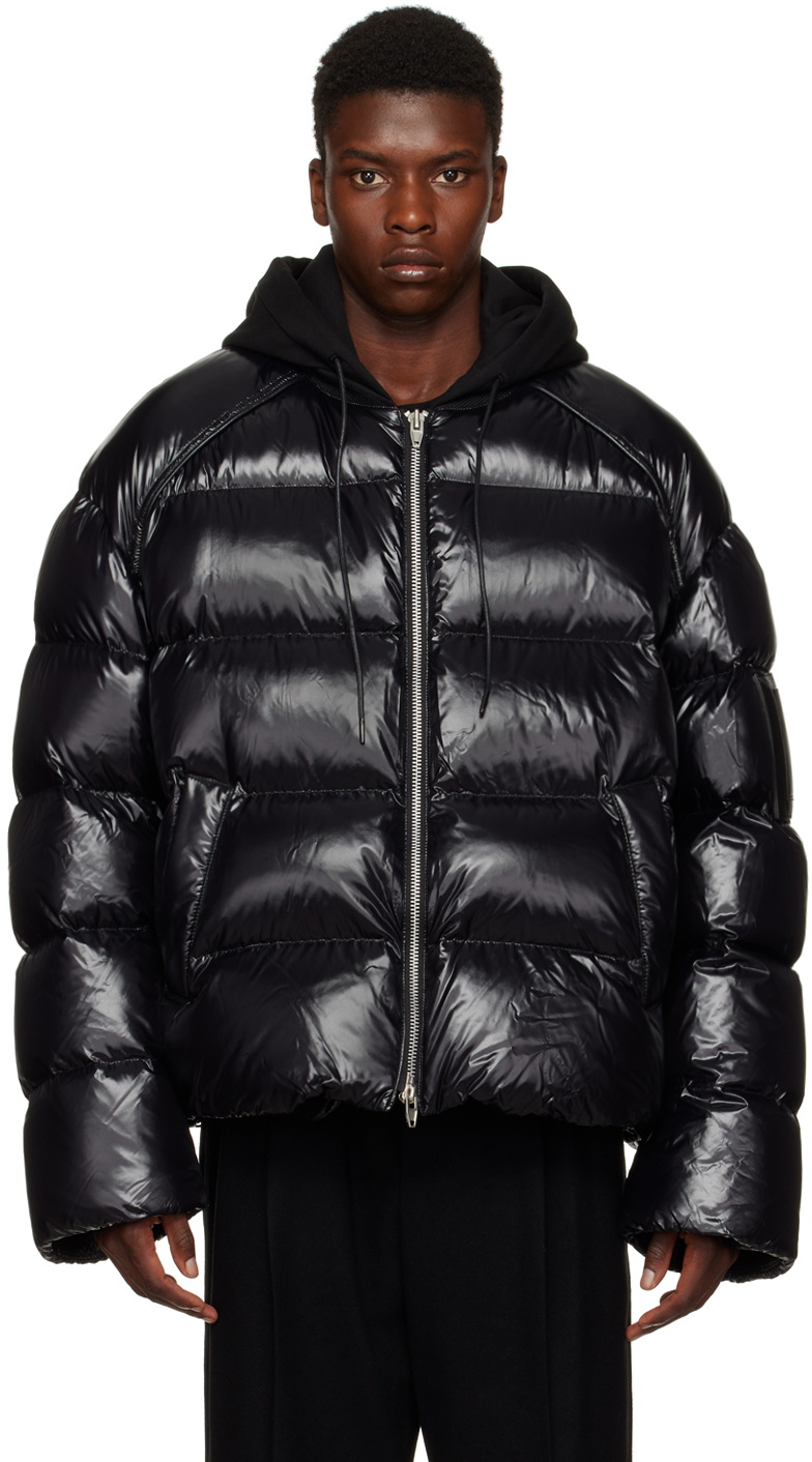 Juun.J hooded padded jacket - Black