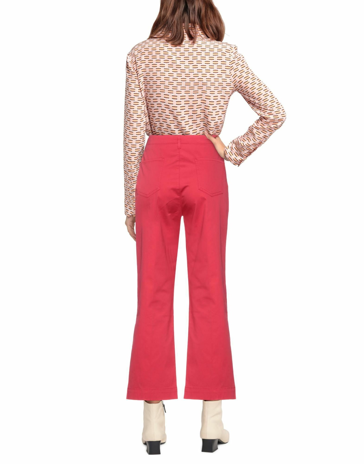 Manila Grace Womens Pants in Red