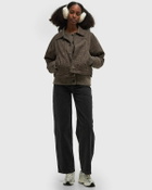 ØLÅF CHECK CROPPED JACKET Brown Womens Windbreaker