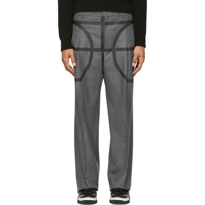 Photo: Givenchy Grey Basketball Pillar Trousers