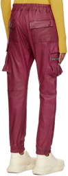 Rick Owens Pink Mastodon Cargo Leather Pants