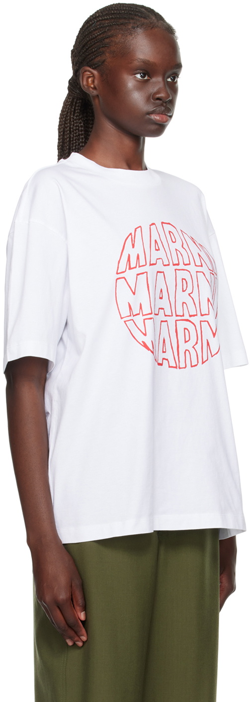Marni White Printed T-Shirt Marni