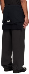 Maison MIHARA YASUHIRO Black Sweatshirt Combined Sweatpants