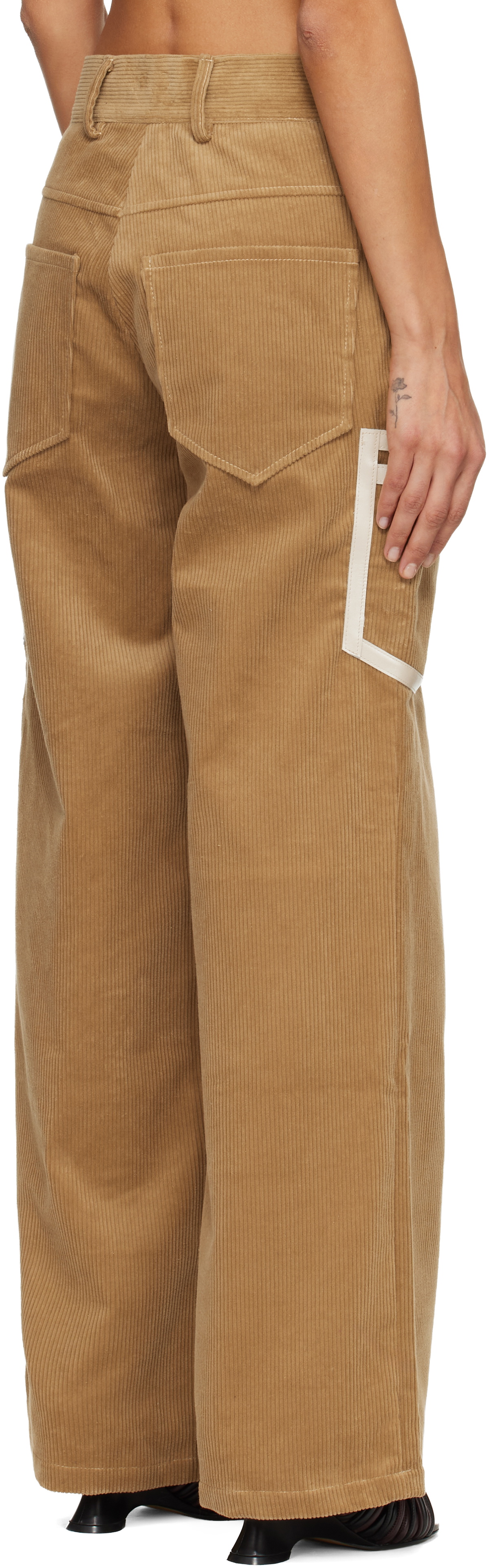 Stanley Raffington Beige Corduroy Trousers