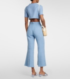 Oscar de la Renta High-rise flared tweed pants