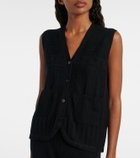 Eres Mixte pointelle wool and cashmere sweater vest