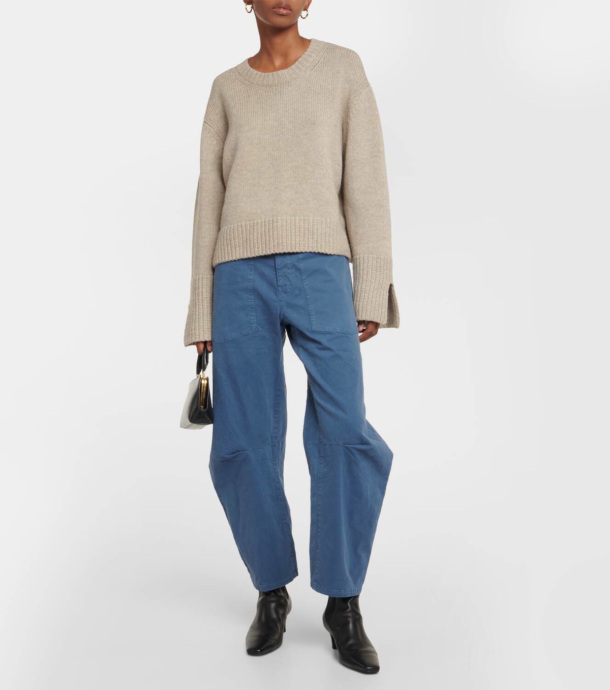 【Nili Lotan】 Shon high-riseツイルパンツ Shon high-rise twill pants in grey - Nili Lotan | Mytheresa