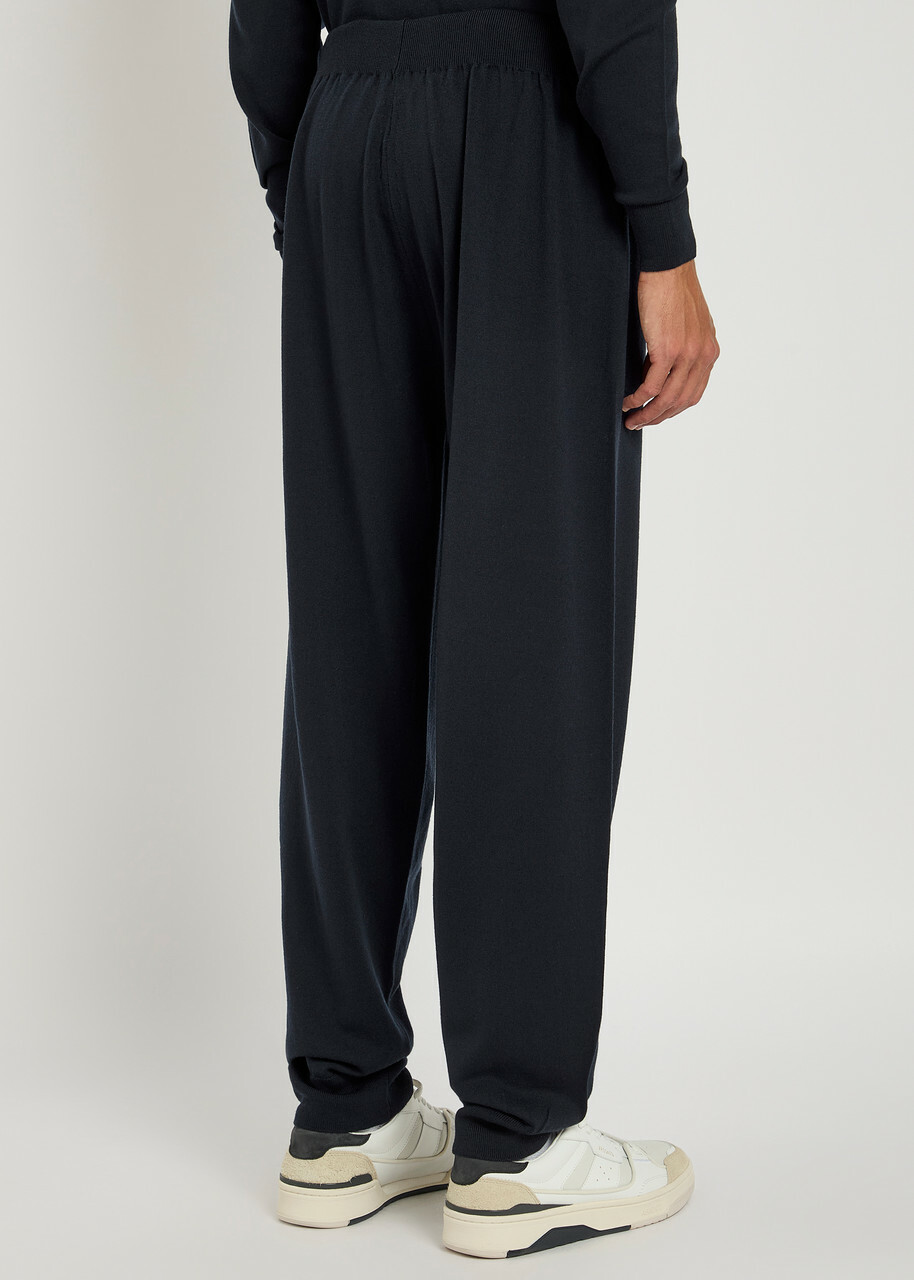 John Smedley Henning Wool Sweatpants Navy