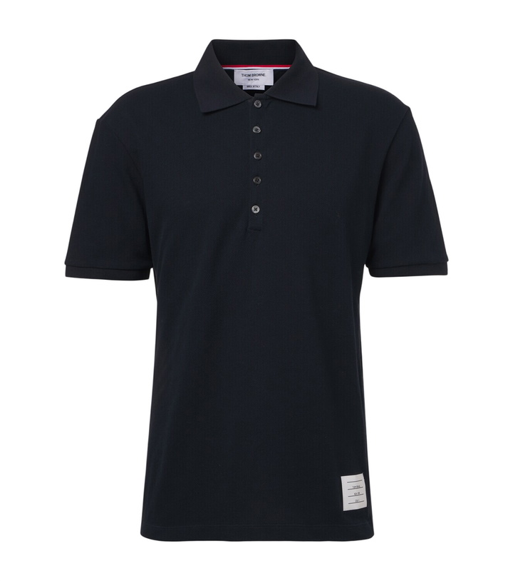 Photo: Thom Browne 4-Bar cotton piqué polo shirt