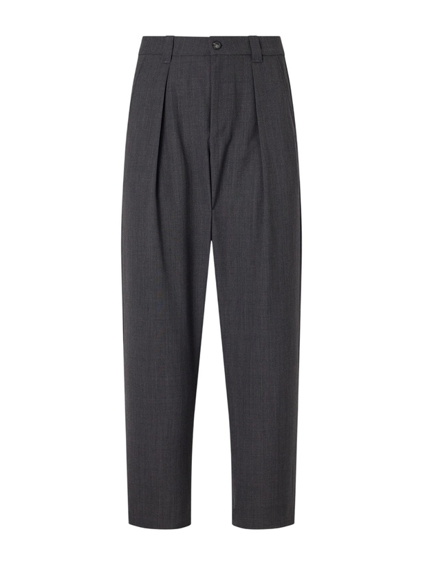 Photo: A.P.C. - Renato Wide-Leg Pleated Twill Trousers - Gray