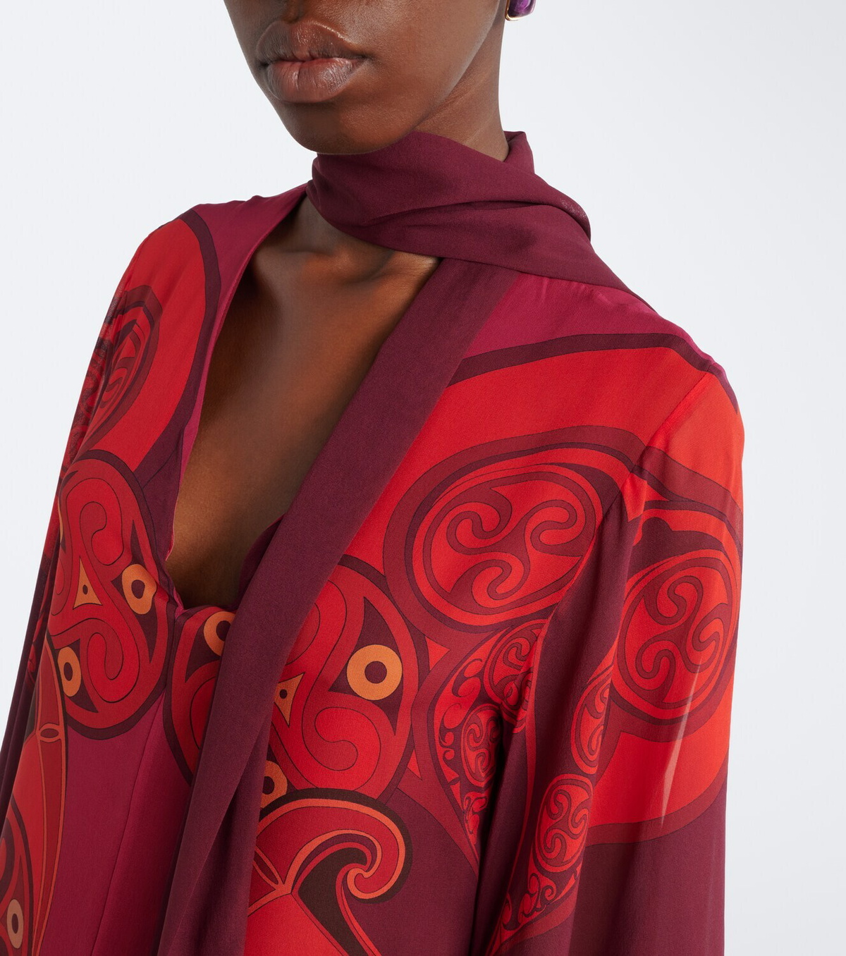 La DoubleJ Alchemy printed silk georgette midi dress
