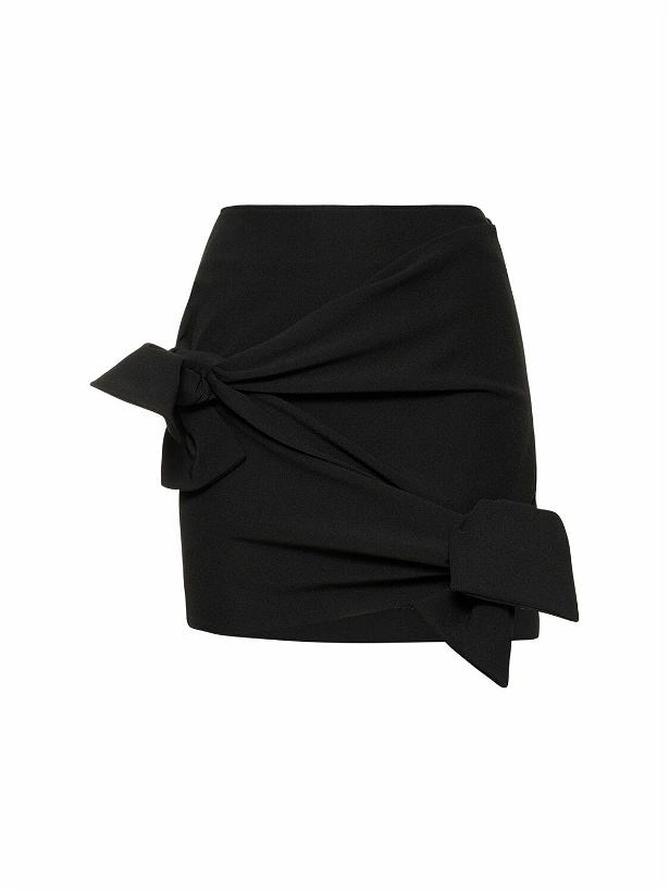 Photo: MSGM - Stretch Tech Mini Skirt W/bows