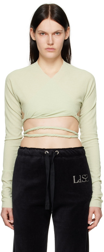 Photo: Ludovic de Saint Sernin Green Cache Cœur Long Sleeve T-Shirt