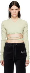 Ludovic de Saint Sernin Green Cache Cœur Long Sleeve T-Shirt
