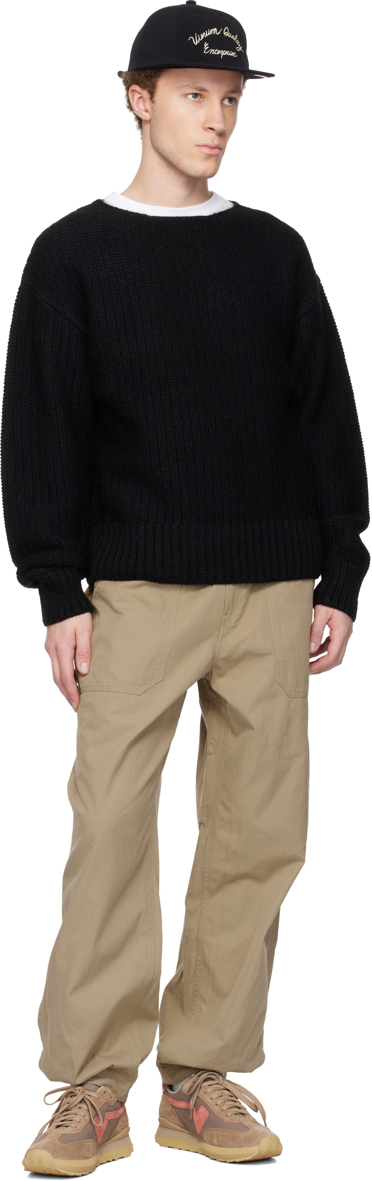 visvim Black Boatneck Sweater