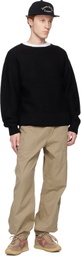visvim Black Boatneck Sweater