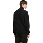 Polo Ralph Lauren Black Cotton Mesh Quarter-Zip Sweater