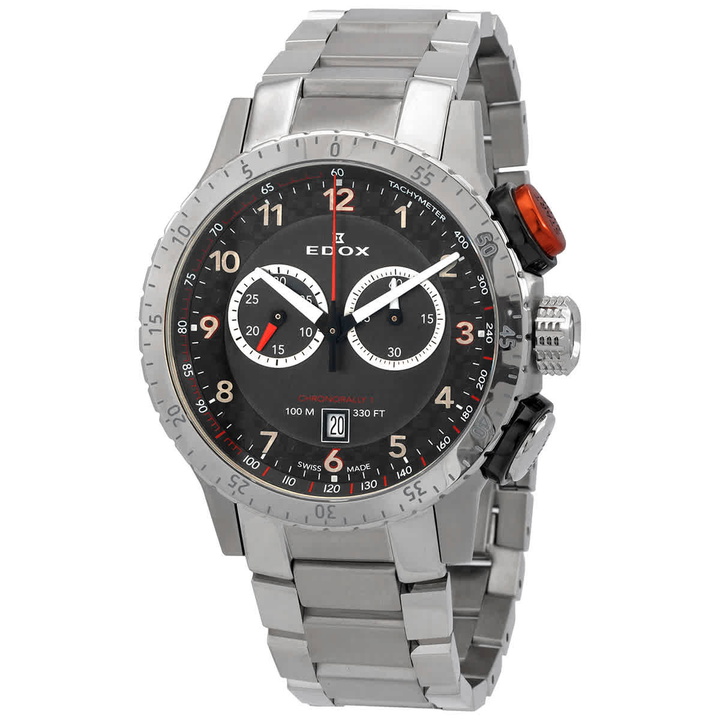Photo: Edox Chronorally 1 Chronograph Quartz Grey Dial Mens Watch 10114 3NMO NO