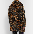 Needles - Tiger-Print Faux Fur Coat - Brown