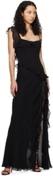 GUIZIO Black Avila Maxi Dress