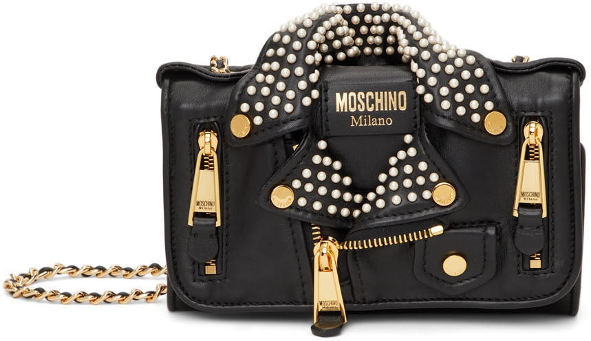 leather jacket bag: Moschino Outfit | ShopLook