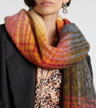 Isabel Marant Firny checked wool-blend scarf