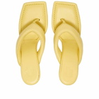Gia Borghini Women's Leather Thong Sandal in Butter Yellow