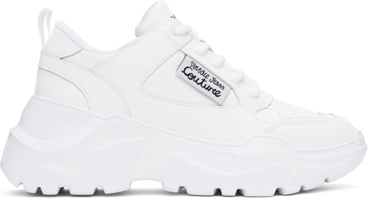 Versace Jeans Couture White Speedtrack Sneakers