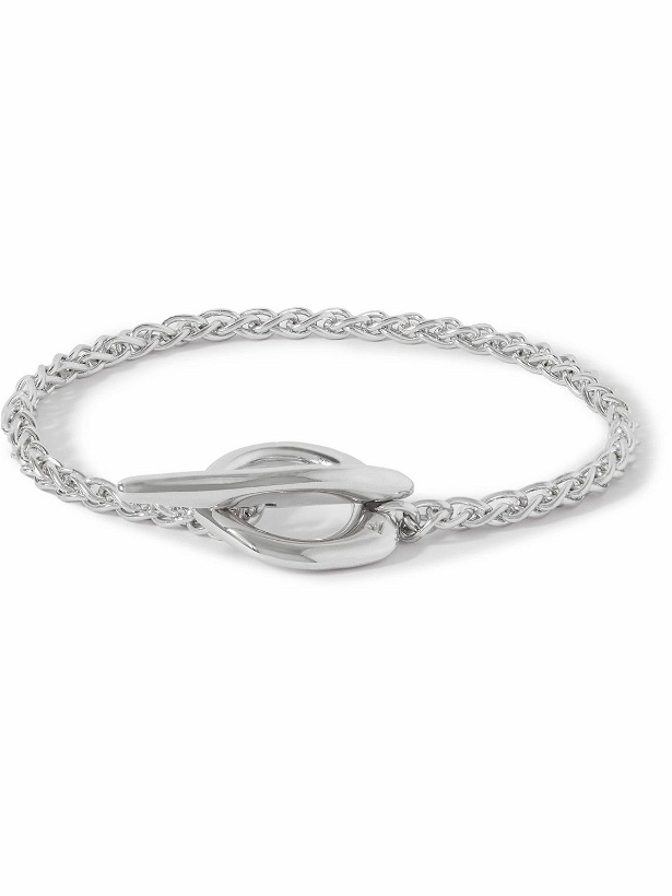 Photo: Tom Wood - Robin Rhodium-Plated Recycled Silver Chain Bracelet