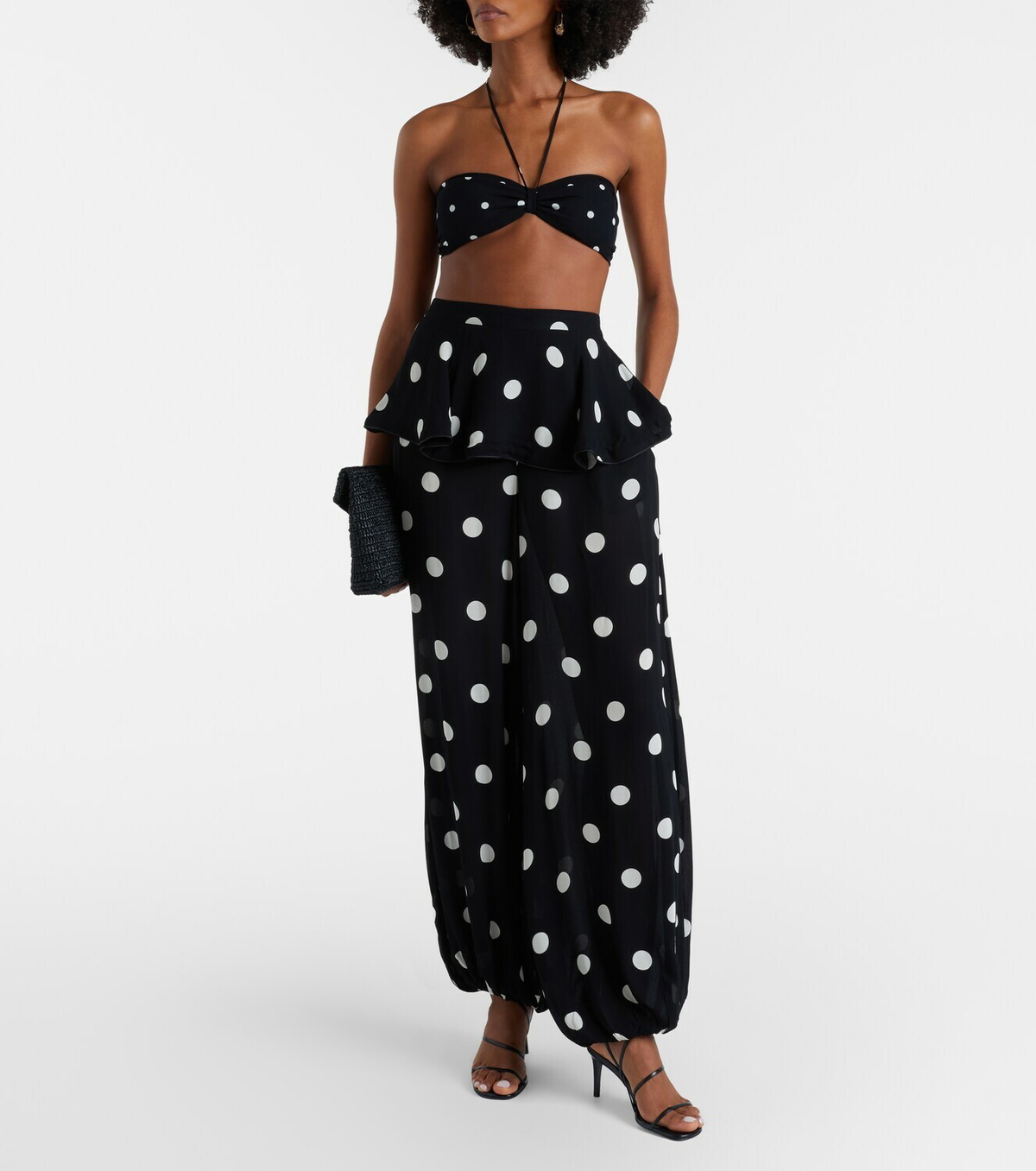 Adriana Degreas Polka-dot bandeau bikini top