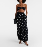 Adriana Degreas Polka-dot bandeau bikini top