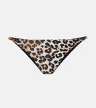 Ganni Leopard-print bikini bottoms