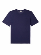 SAINT LAURENT - Logo-Embroidered Jersey T-Shirt - Blue