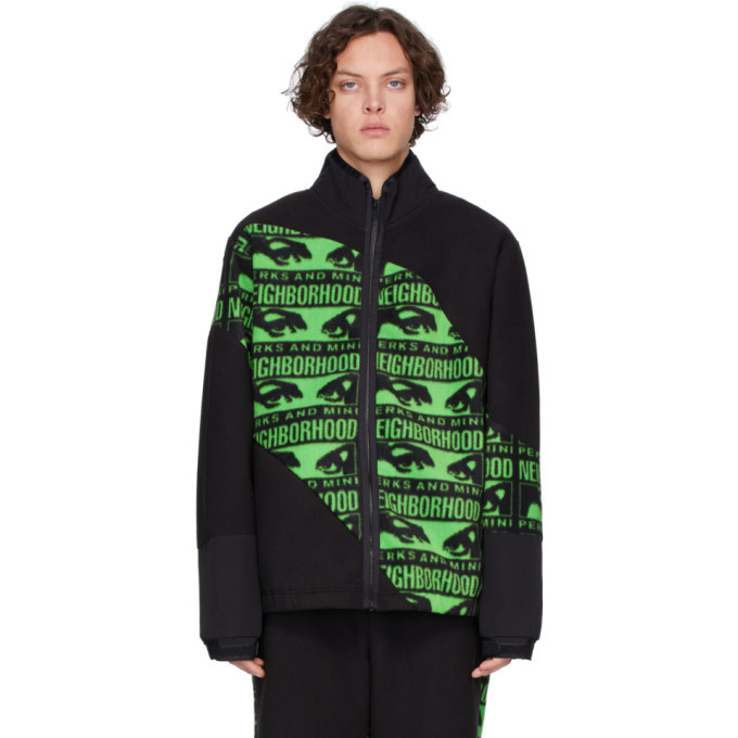 Perks and Mini Black and Green Neighborhood Edition Jacket Perks