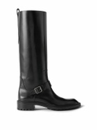 SAINT LAURENT - Vadim Buckled Leather Knee Boots - Black