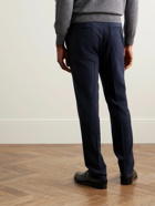 Canali - Slim-Fit Wool-Blend Flannel Suit Trousers - Blue
