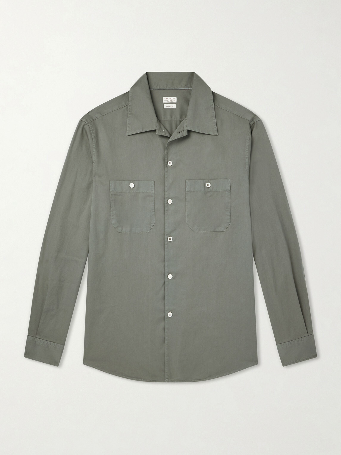 Brunello Cucinelli - Cotton-Twill Shirt - Green