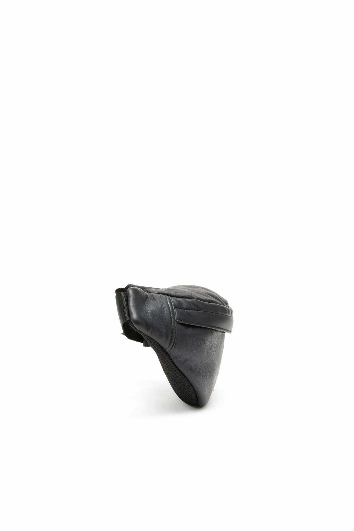 Diesel Rave-Leather belt bag with metal D - Belt bags Mens in Black