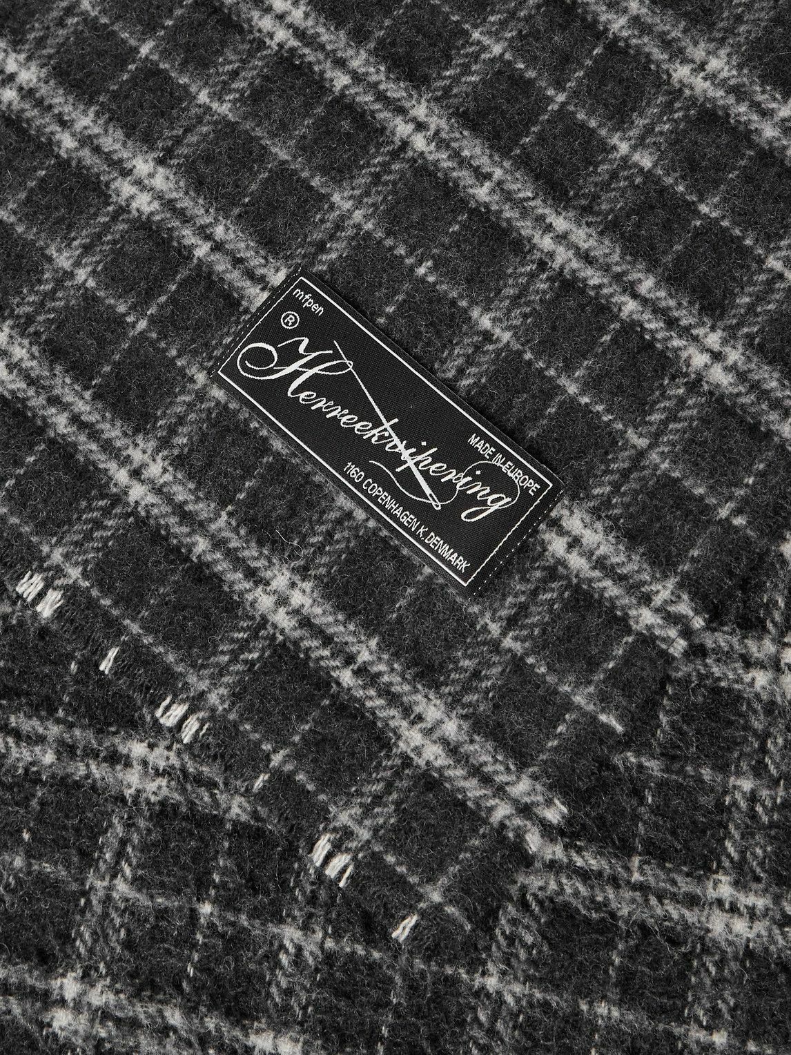 mfpen - Checked Brushed Wool Scarf