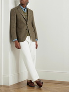 Polo Ralph Lauren - Checked Linen and Silk-Blend Tweed Blazer - Green