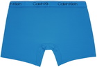 Calvin Klein Underwear Three-Pack Blue Micro Boxer Briefs